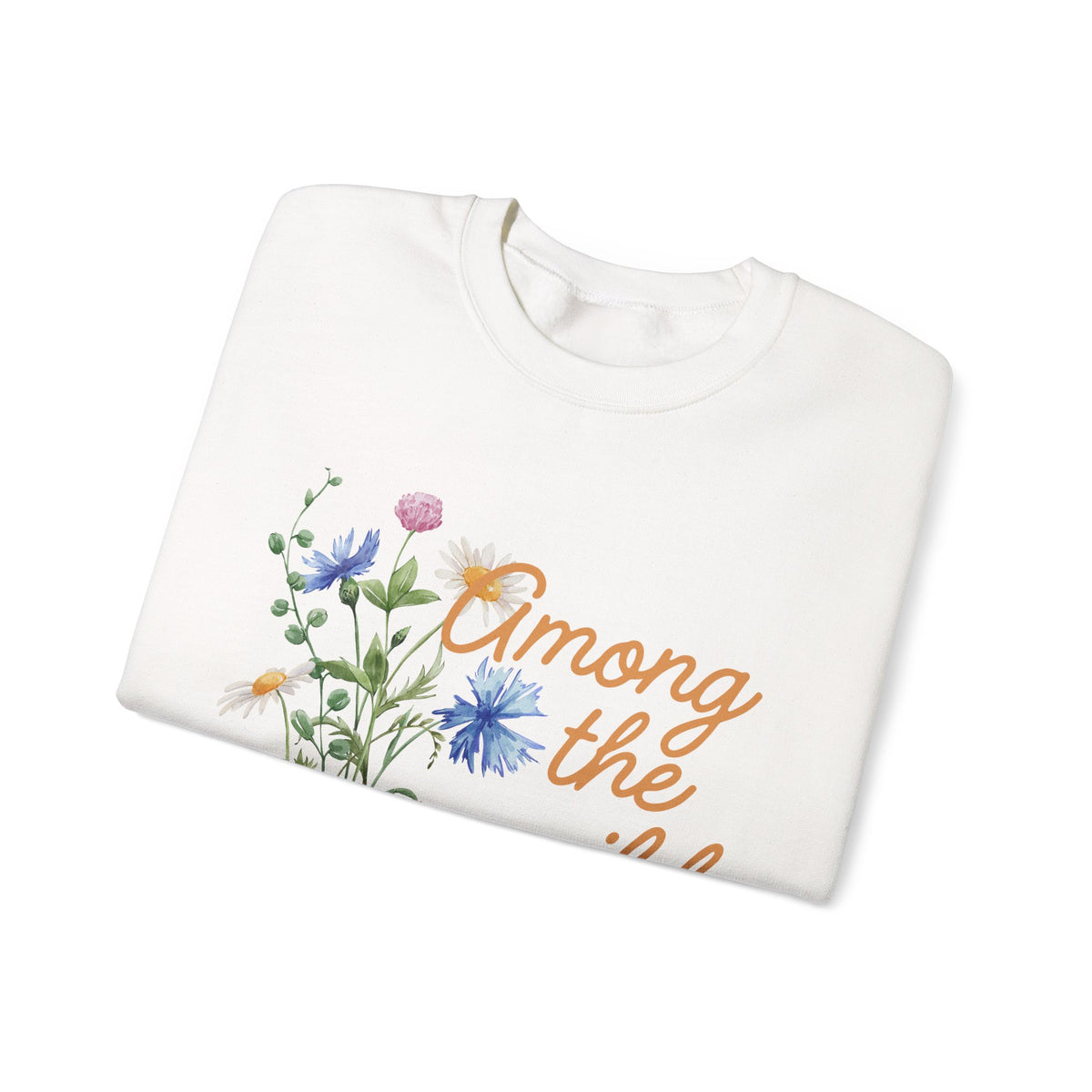 Wildflower Crewneck Sweatshirt — "Among the Wild Flowers" Floral Pullover