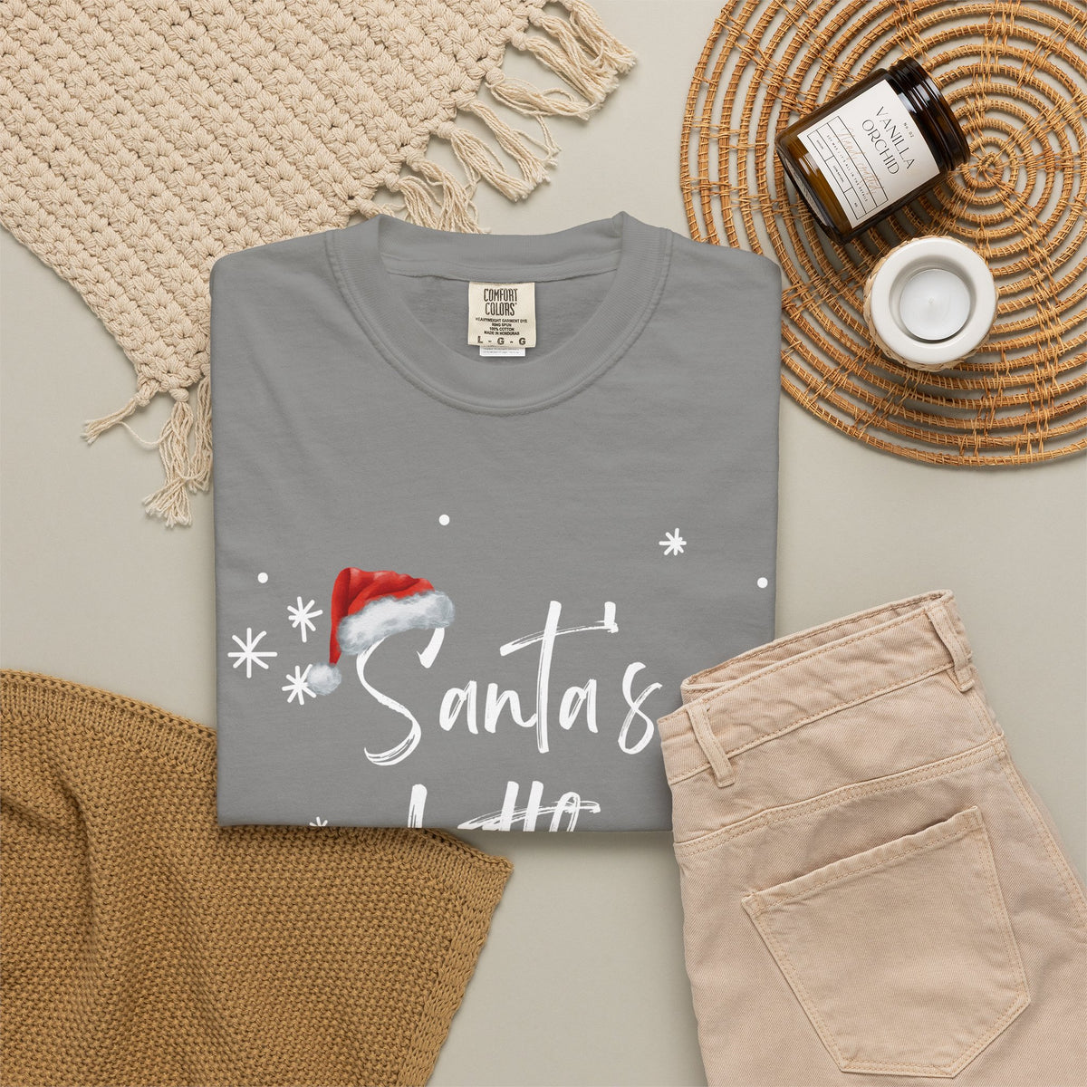 Santa's Little Helper T-Shirt — Women's Christmas Holiday Tee