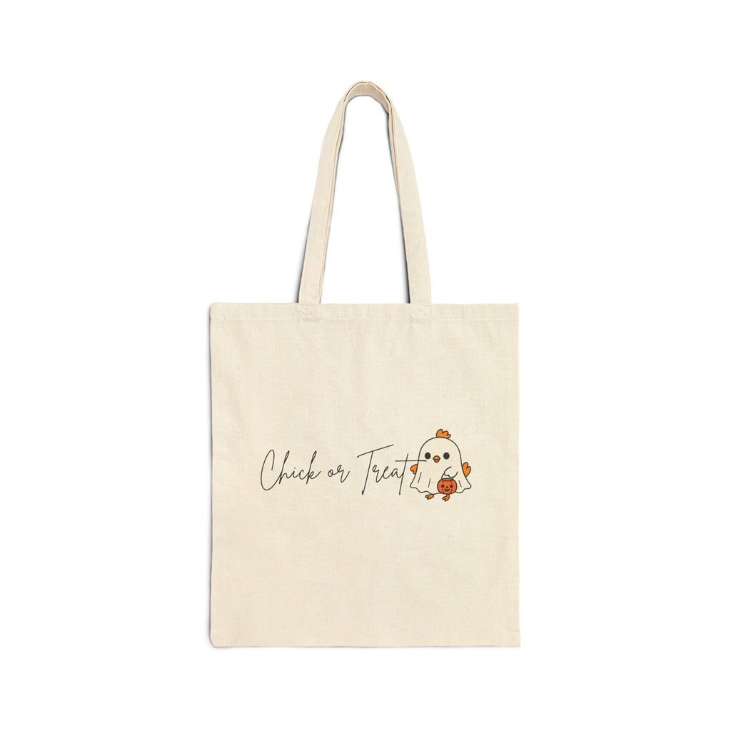 Chick or Treat Tote Bag | Cute Halloween Chick Illustration