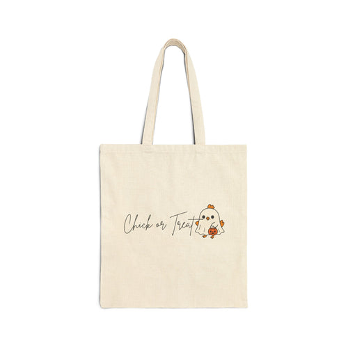 Chick or Treat Tote Bag | Cute Halloween Chick Illustration