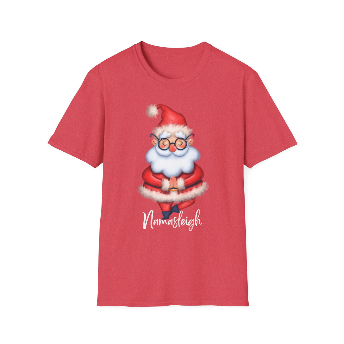 Namastleigh Santa T-Shirt – Funny Christmas Yoga Holiday Tee