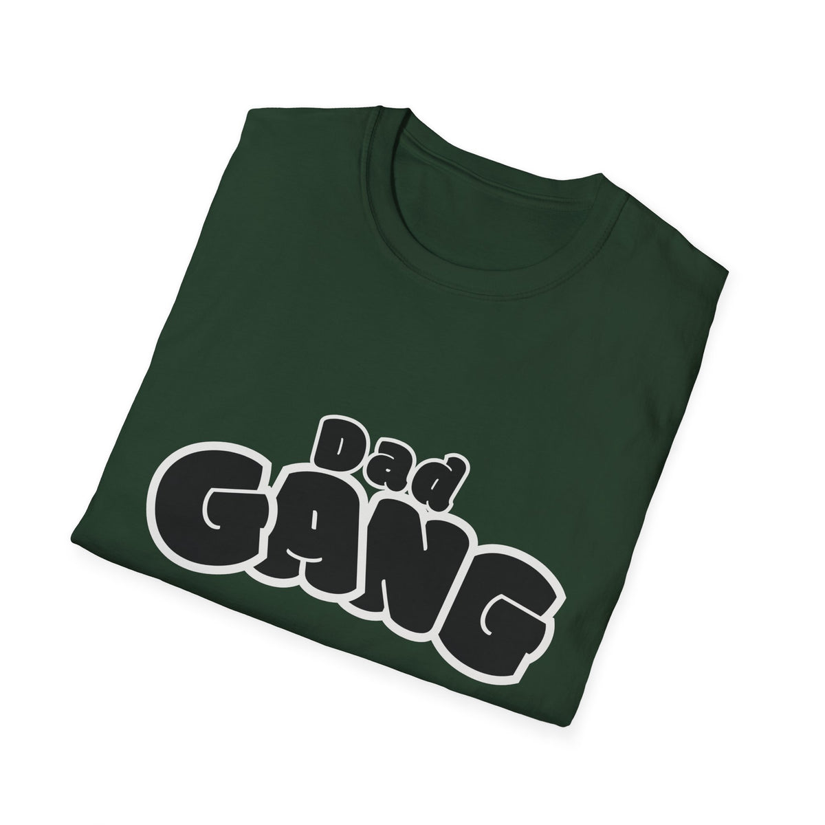 Dad Gang T-Shirt — Retro Bubble Letter Tee for Fathers, Father’s Day Gift
