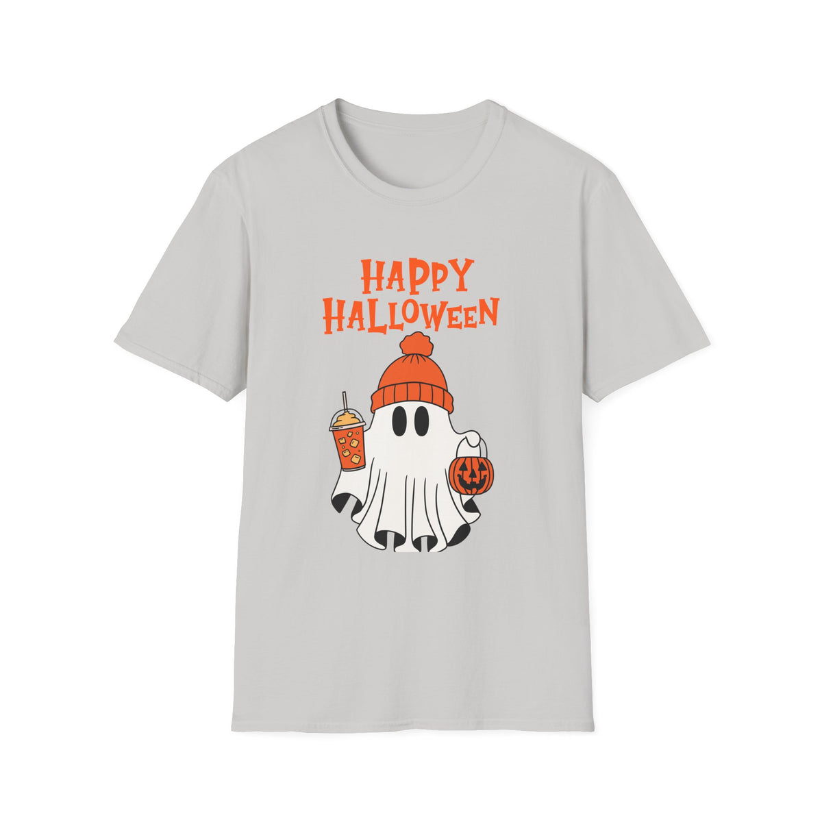 Happy Halloween Ghost T-Shirt — Cute Pumpkin Candy Coffeebean Costume Tee