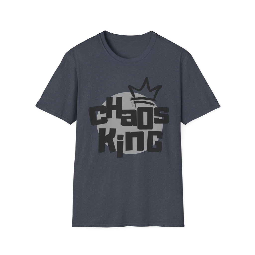 Chaos King T-Shirt — Retro Bubble Letter Tee for Fathers, Father’s Day Gift