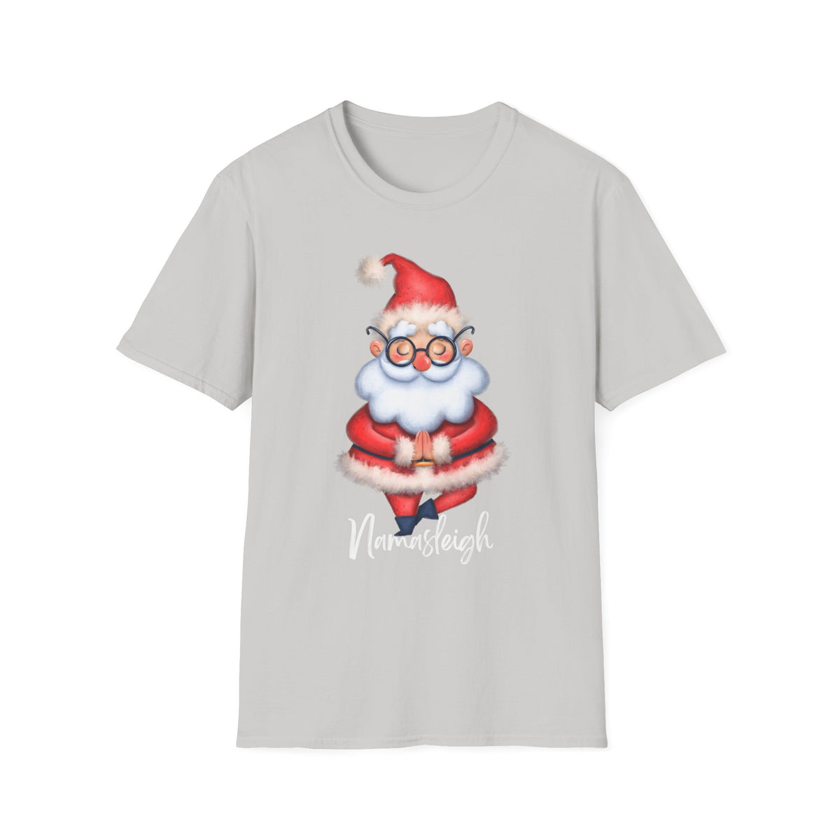 Namastleigh Santa T-Shirt – Funny Christmas Yoga Holiday Tee
