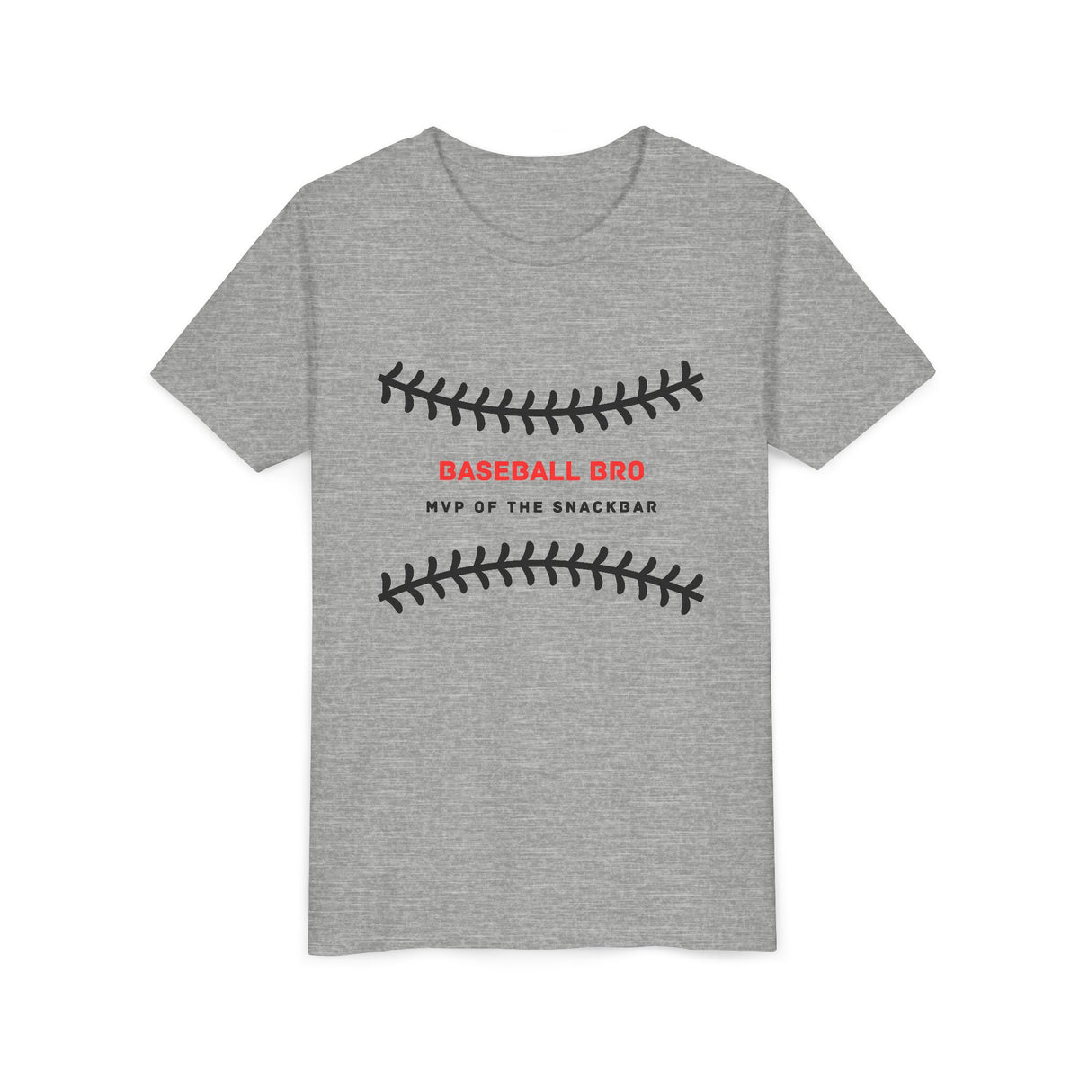 Baseball Bro Youth Tee – "MVP of the Snackbar" Kids Baseball T-Shirt