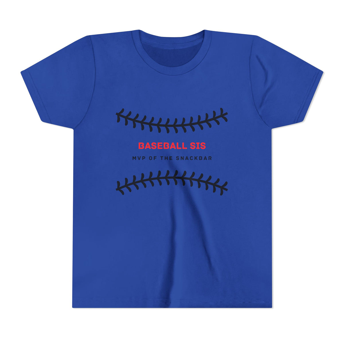 Baseball Sis Youth Tee — 'Baseball Sis: MVP of the Snackbar' Soft Kids’ Sports Shirt