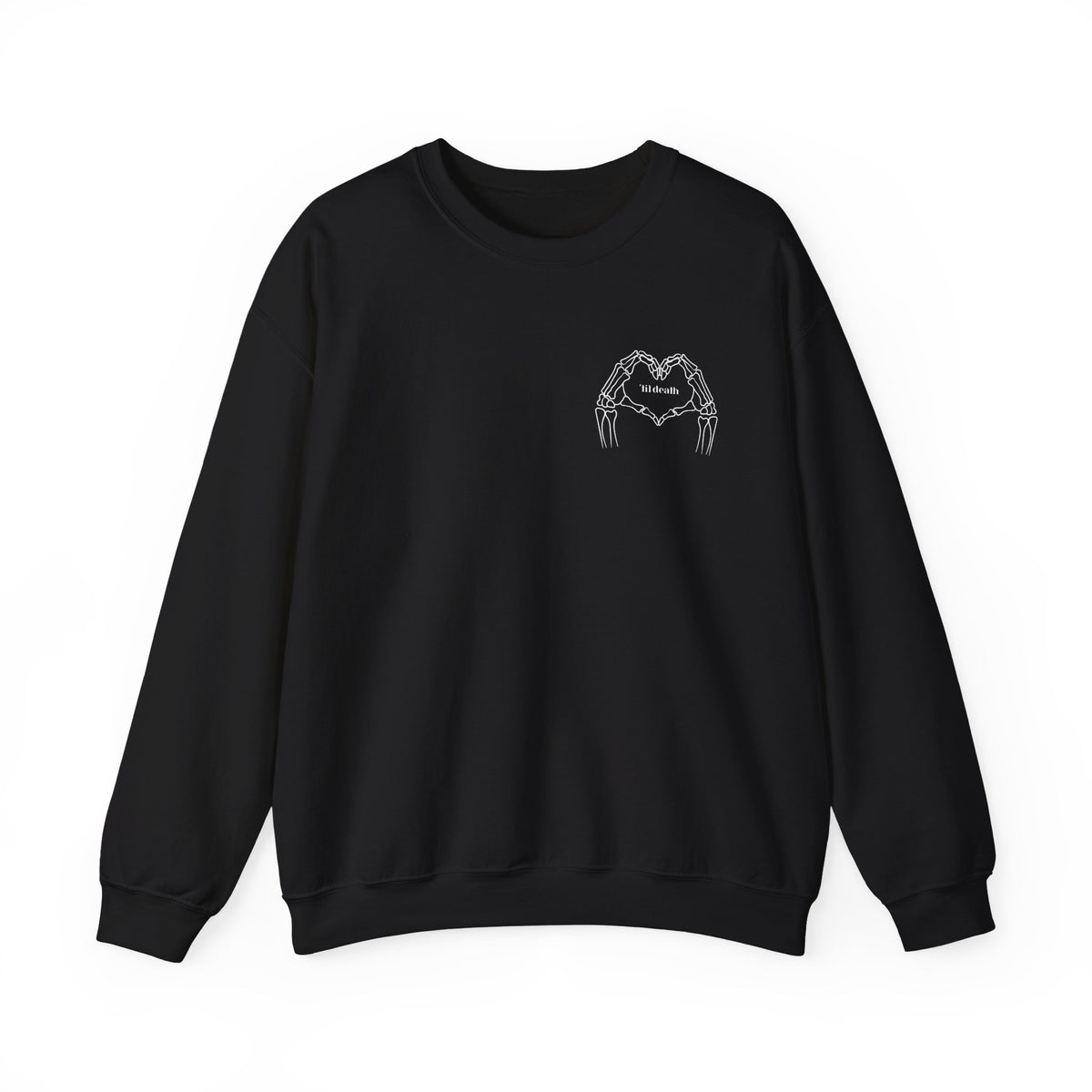 Skeleton Heart, Gothic Night Design Sweatshirt