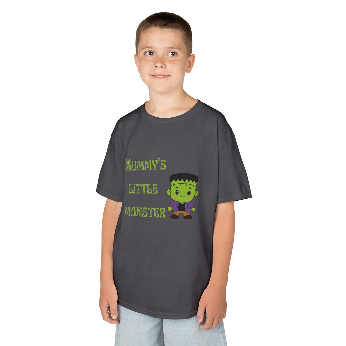 Kids Tee — "Mummy's Little Monster" Halloween T‑Shirt (Cute Frankenstein)
