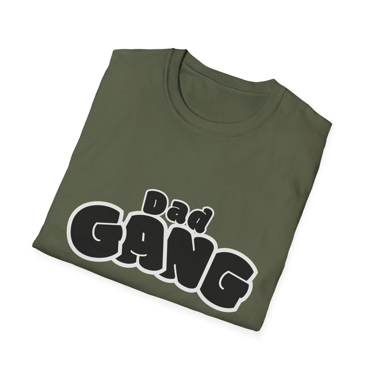 Dad Gang T-Shirt — Retro Bubble Letter Tee for Fathers, Father’s Day Gift