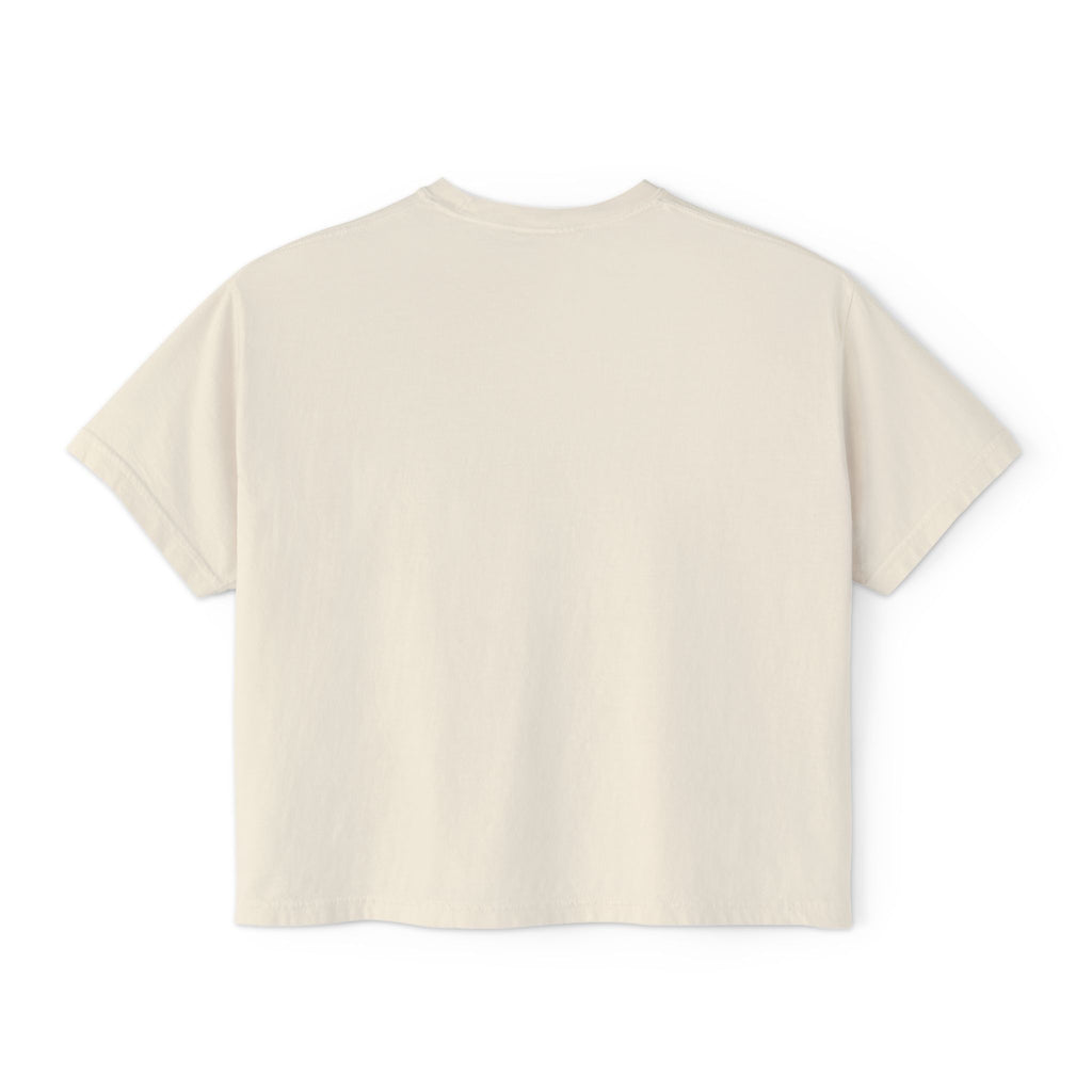 Mama Boxy Tee — Casual Women's Cropped Mom Shirt (Mint Script)