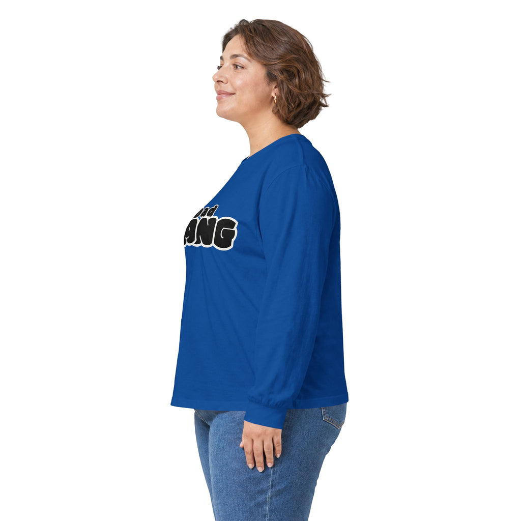 Dad Gang Long Sleeve Tee — Retro Bubble Letter Graphic