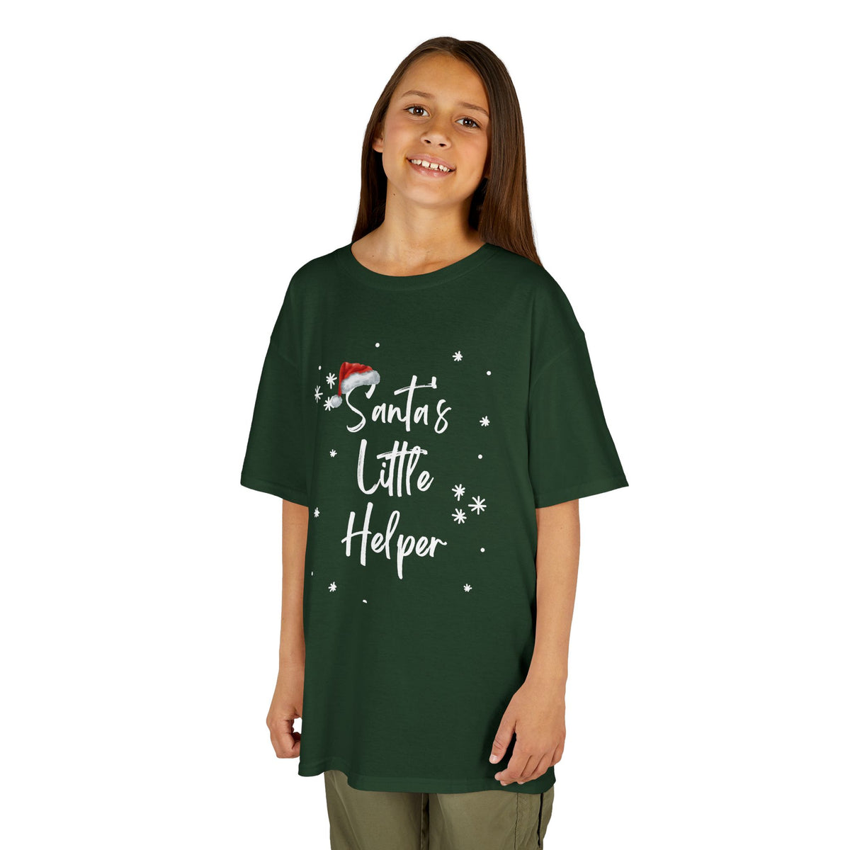 Kids T-Shirt — "Santa's Little Helper" Christmas Tee for Toddlers & Kids