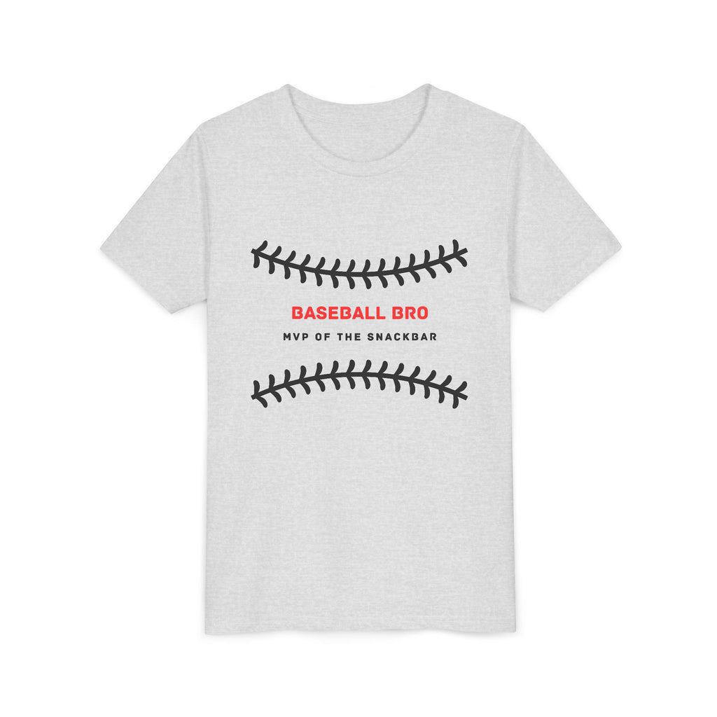 Baseball Bro Youth Tee – "MVP of the Snackbar" Kids Baseball T-Shirt