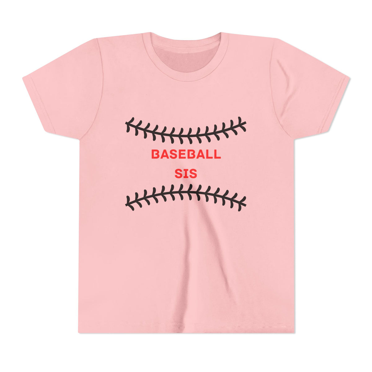 Youth Tee — "Baseball Sis" Graphic T-Shirt for Little Sisters | Soft Kids Baseball Shirt