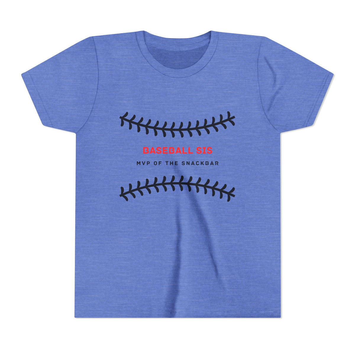 Baseball Sis Youth Tee — 'Baseball Sis: MVP of the Snackbar' Soft Kids’ Sports Shirt