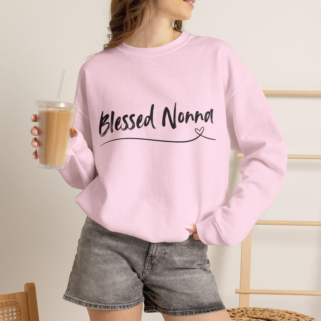 Blessed Nonna Crewneck Sweatshirt — Cozy Grandma Gift