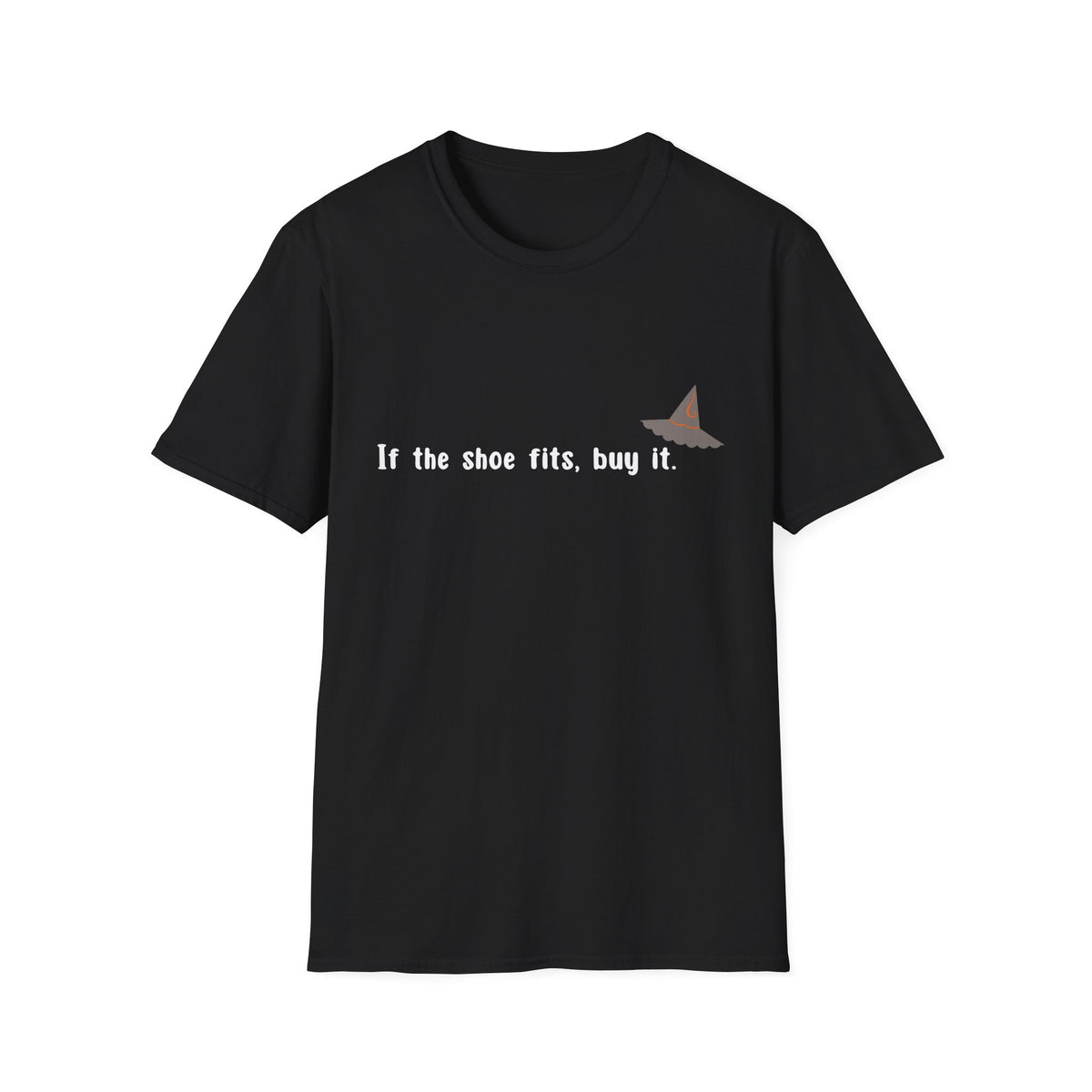 Minimalist Witch Hat T-Shirt — Small Chest Graphic, Halloween Casual Tee