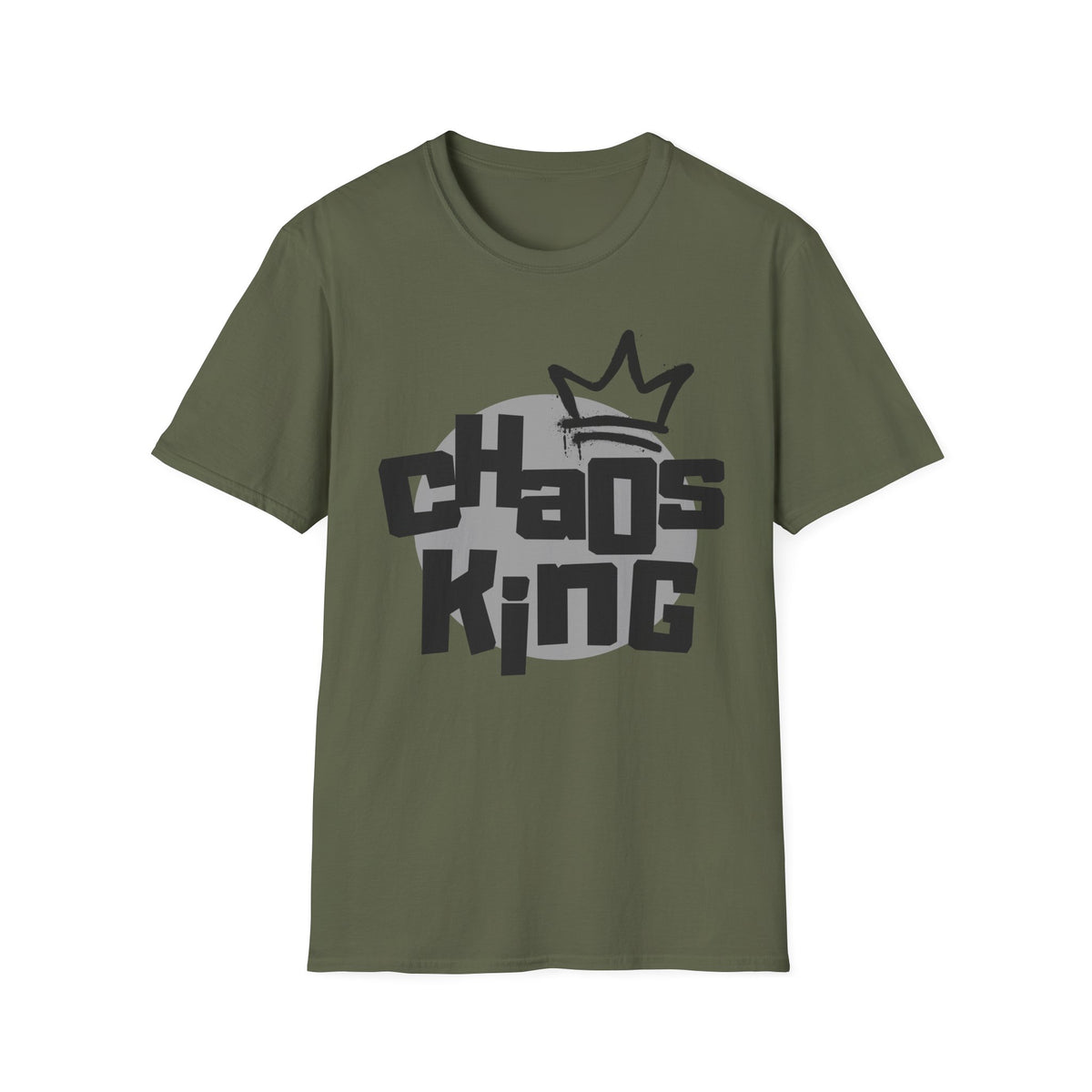 Chaos King T-Shirt — Retro Bubble Letter Tee for Fathers, Father’s Day Gift