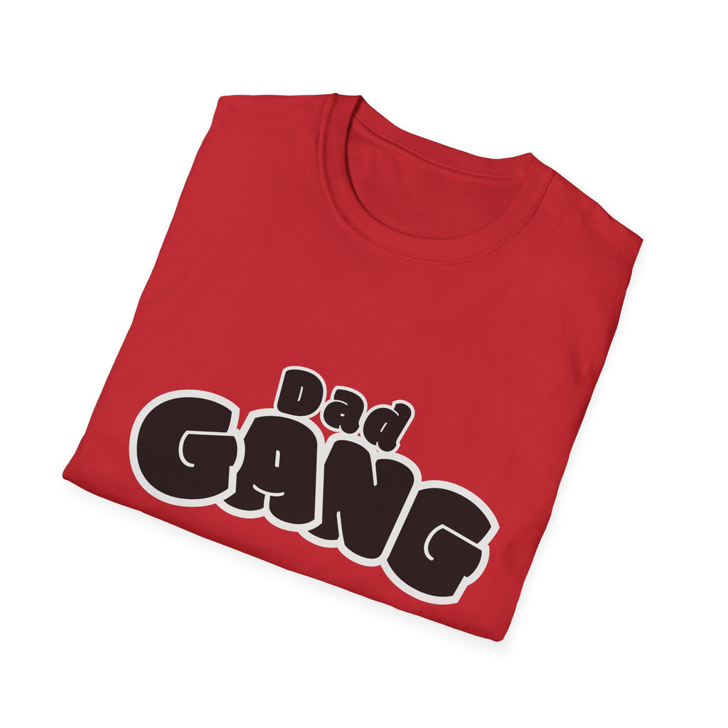 Dad Gang T-Shirt — Retro Bubble Letter Tee for Fathers, Father’s Day Gift