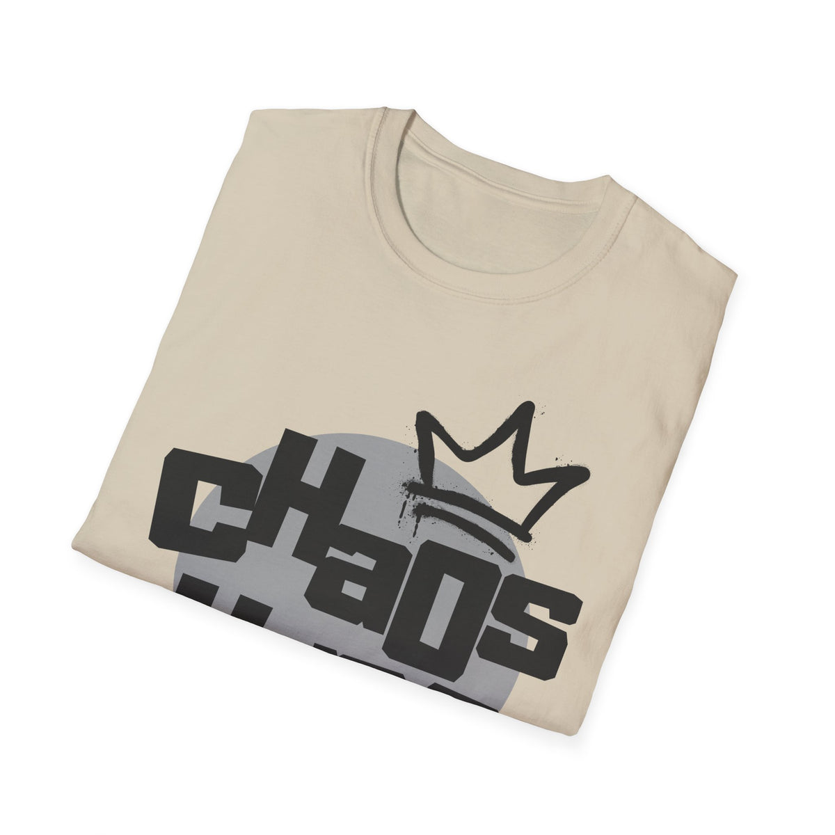 Chaos King T-Shirt — Retro Bubble Letter Tee for Fathers, Father’s Day Gift