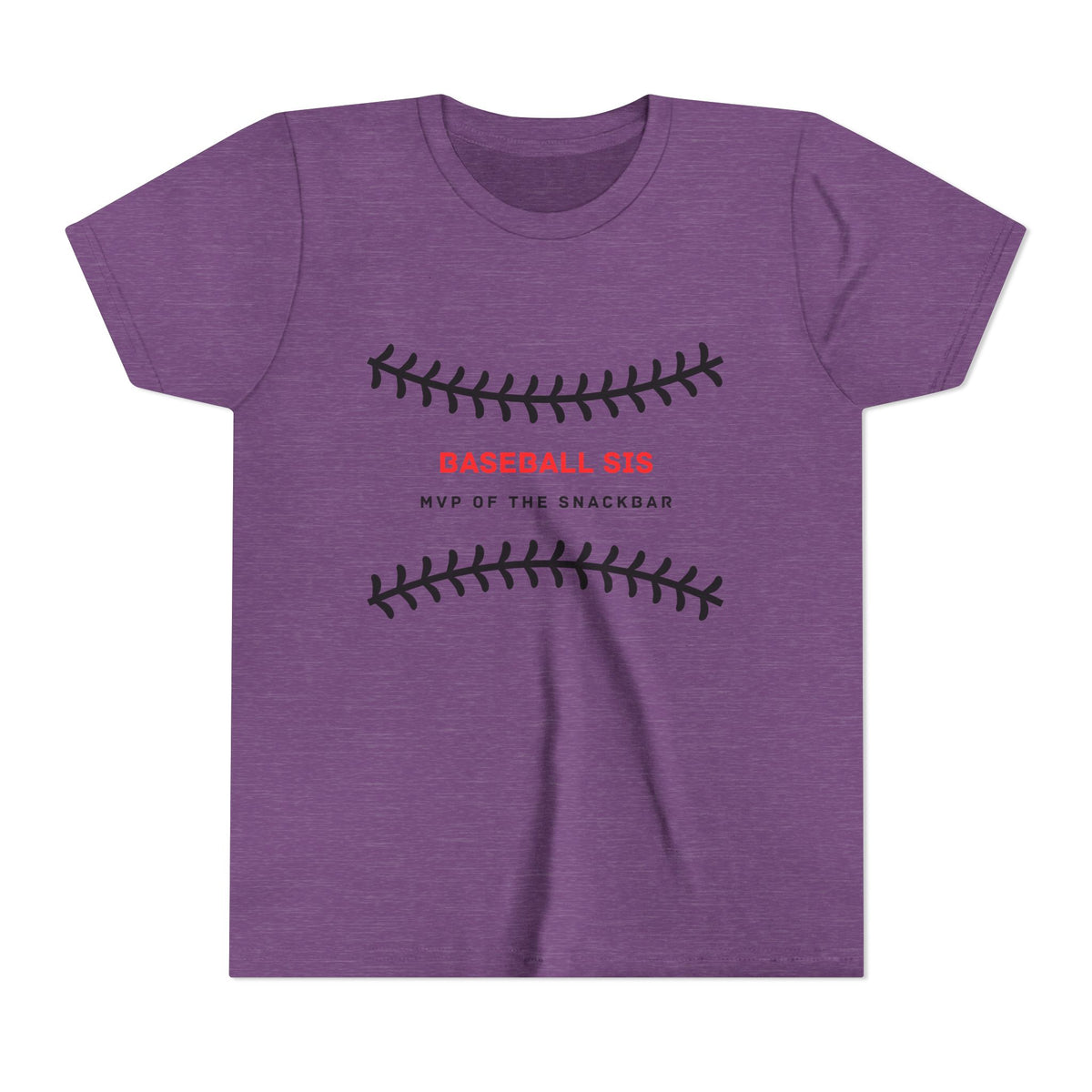 Baseball Sis Youth Tee — 'Baseball Sis: MVP of the Snackbar' Soft Kids’ Sports Shirt