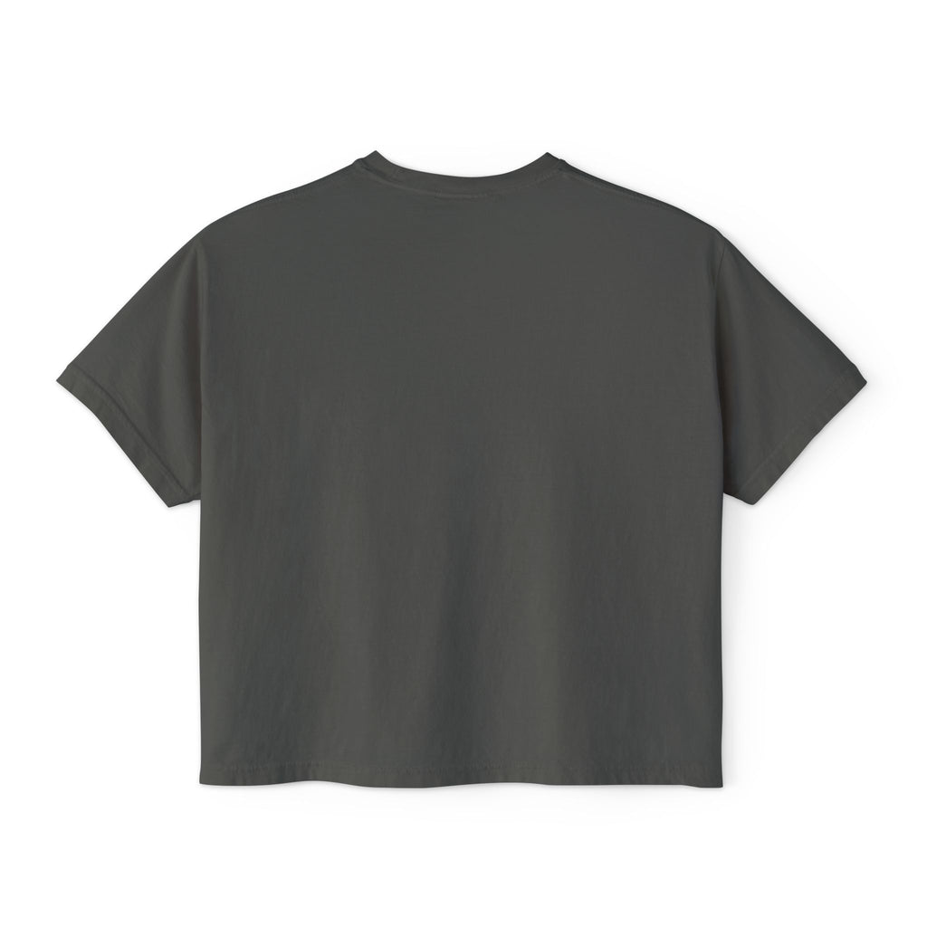 Mama Boxy Tee — Casual Women's Cropped Mom Shirt (Mint Script)