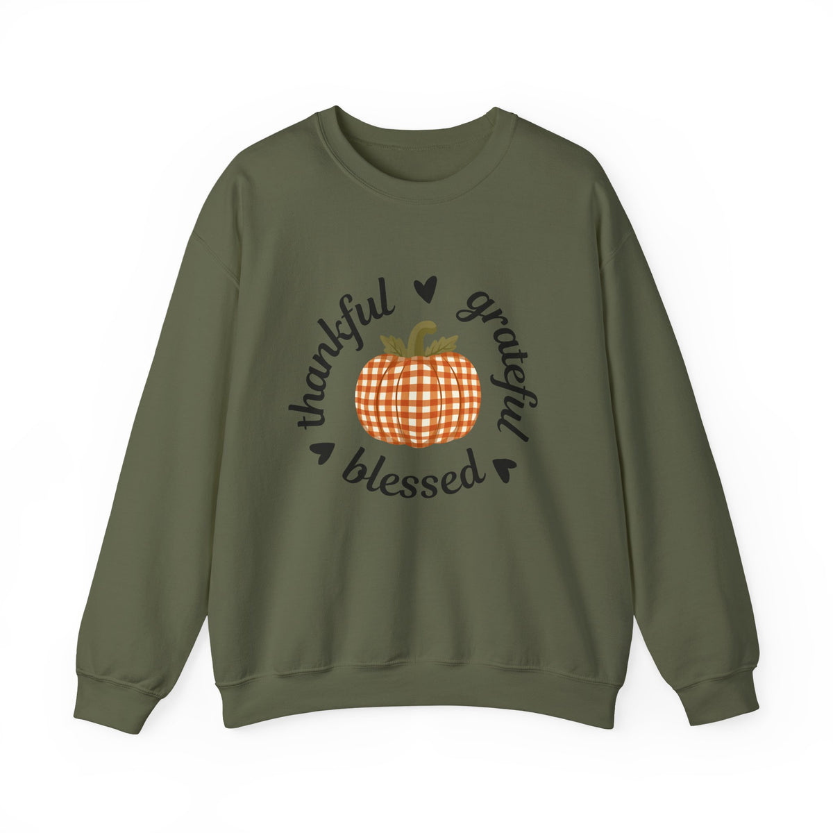 Thankful Grateful Blessed Sweatshirt — Pumpkin Fall Crewneck