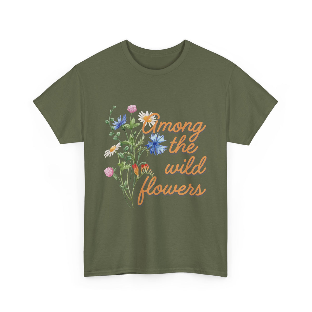 Among the Wild Flowers Tee — Floral Graphic T-Shirt