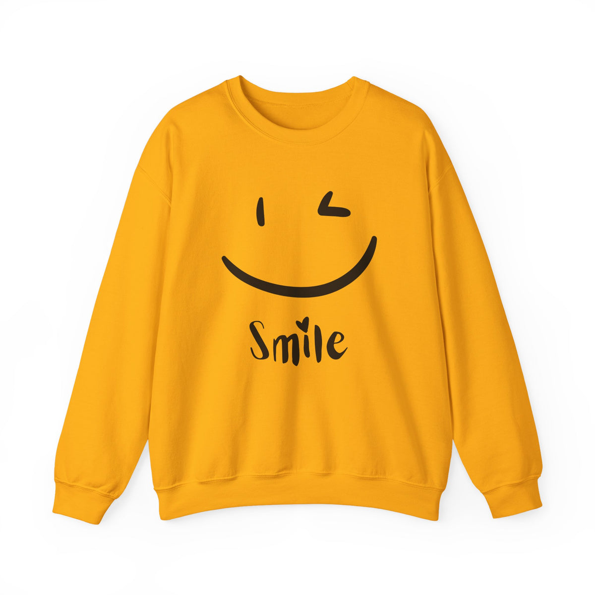 Smile Winking Sweatshirt — Cute Minimal Graphic Crewneck