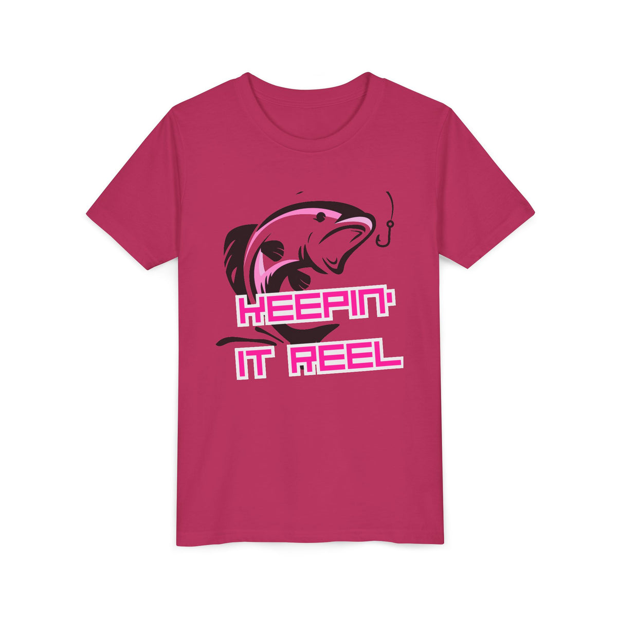 Youth Fishing Tee - "Keepin' It Reel" Graphic Shirt