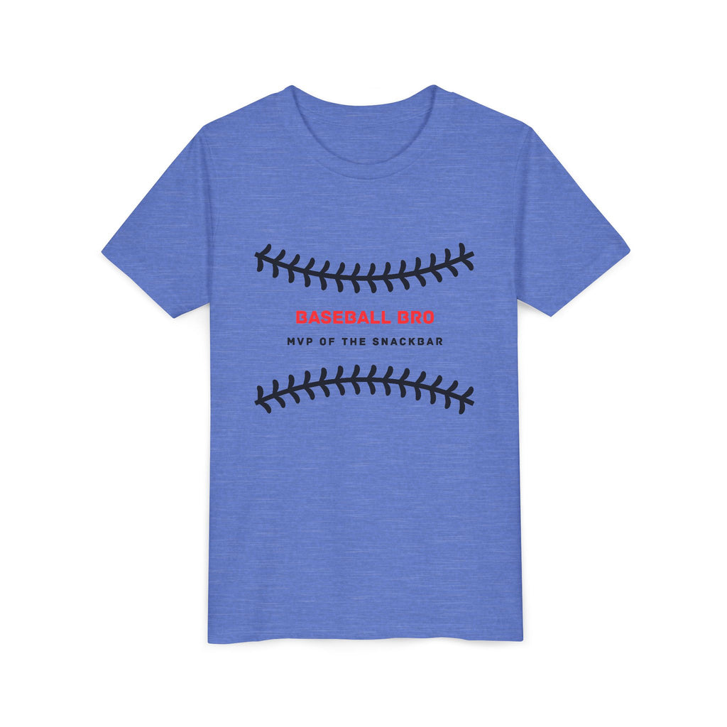 Baseball Bro Youth Tee – "MVP of the Snackbar" Kids Baseball T-Shirt