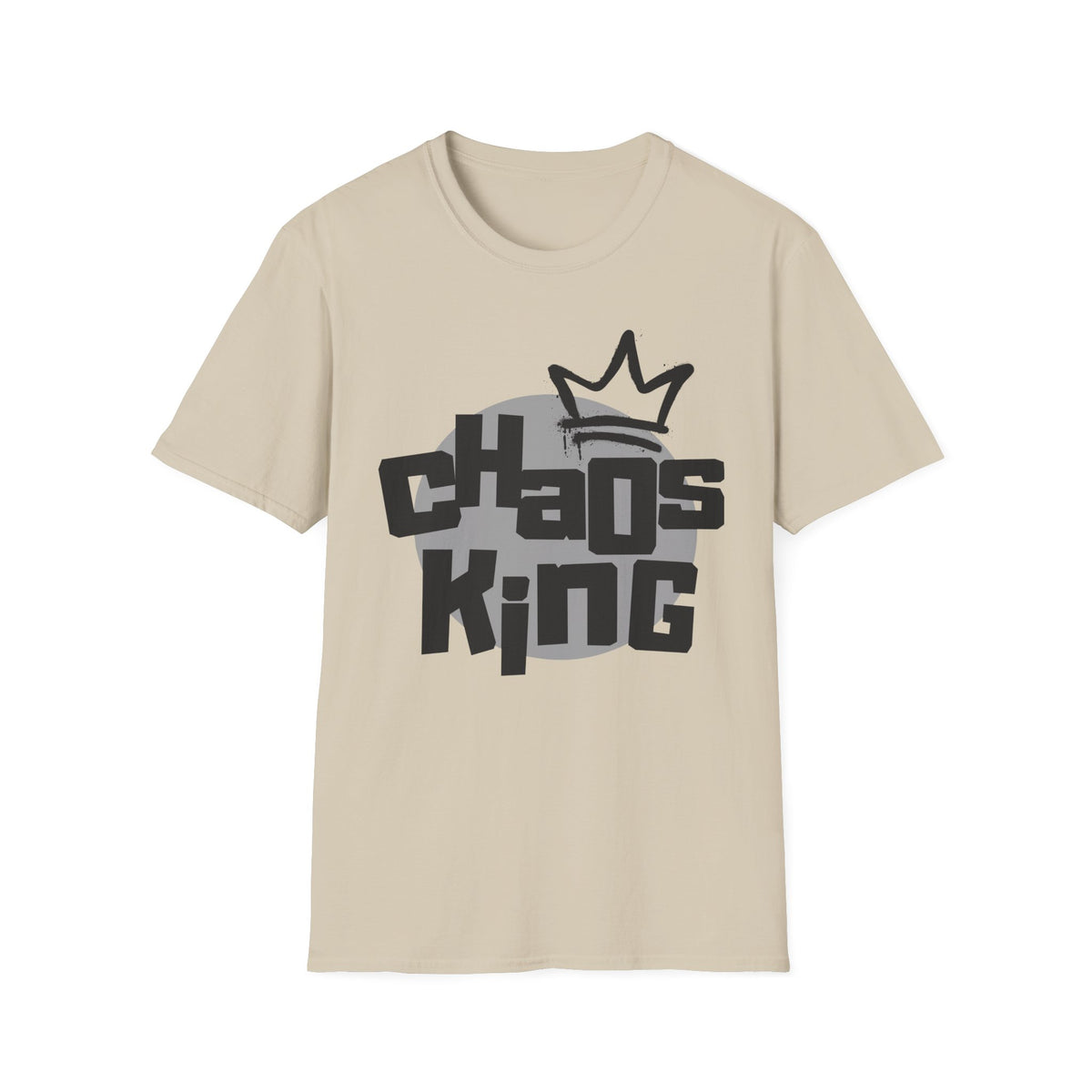 Chaos King T-Shirt — Retro Bubble Letter Tee for Fathers, Father’s Day Gift