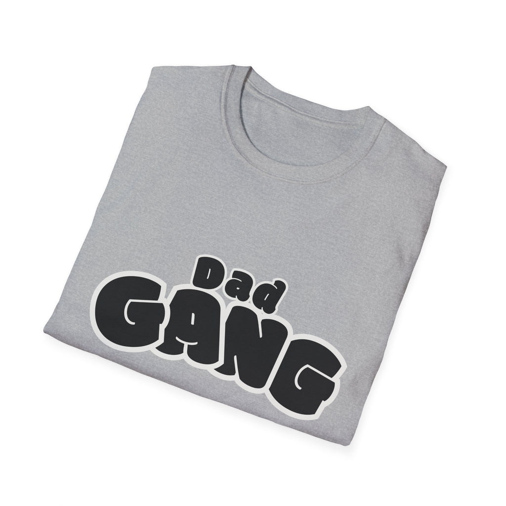 Dad Gang T-Shirt — Retro Bubble Letter Tee for Fathers, Father’s Day Gift