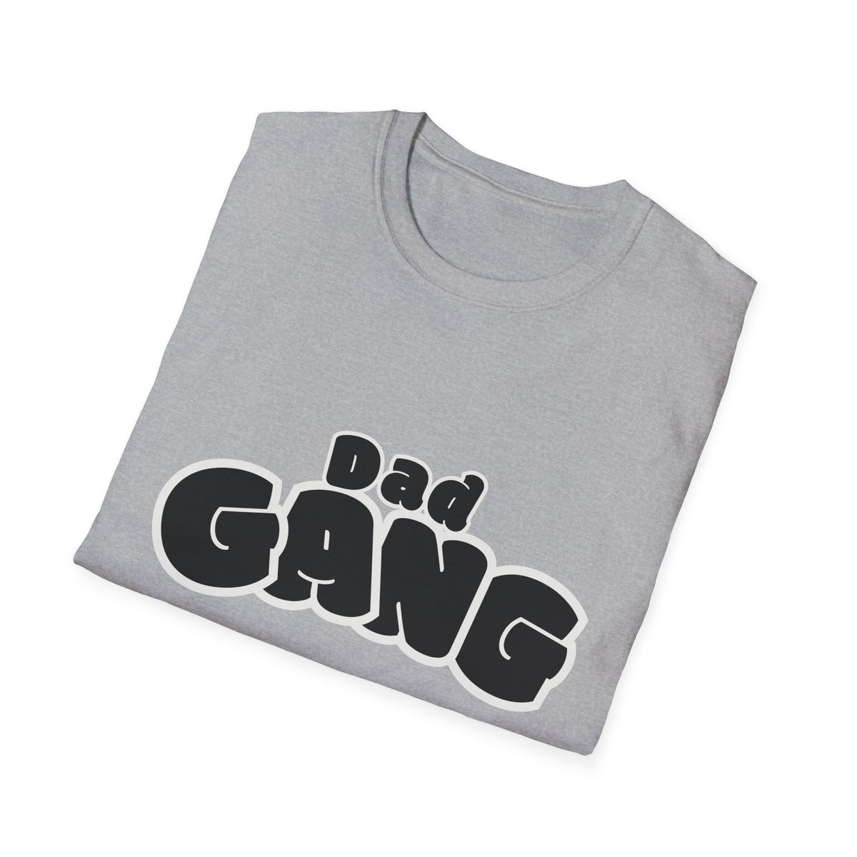 Dad Gang T-Shirt — Retro Bubble Letter Tee for Fathers, Father’s Day Gift