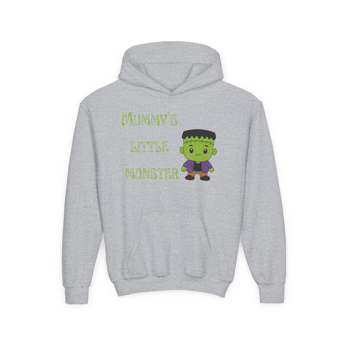 Kids Halloween Hoodie - "Mummy's Little Monster" Cute Frankenstein Sweatshirt