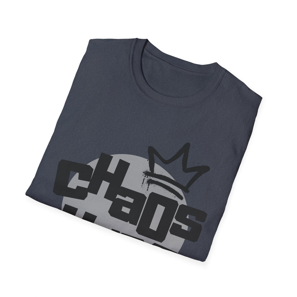 Chaos King T-Shirt — Retro Bubble Letter Tee for Fathers, Father’s Day Gift