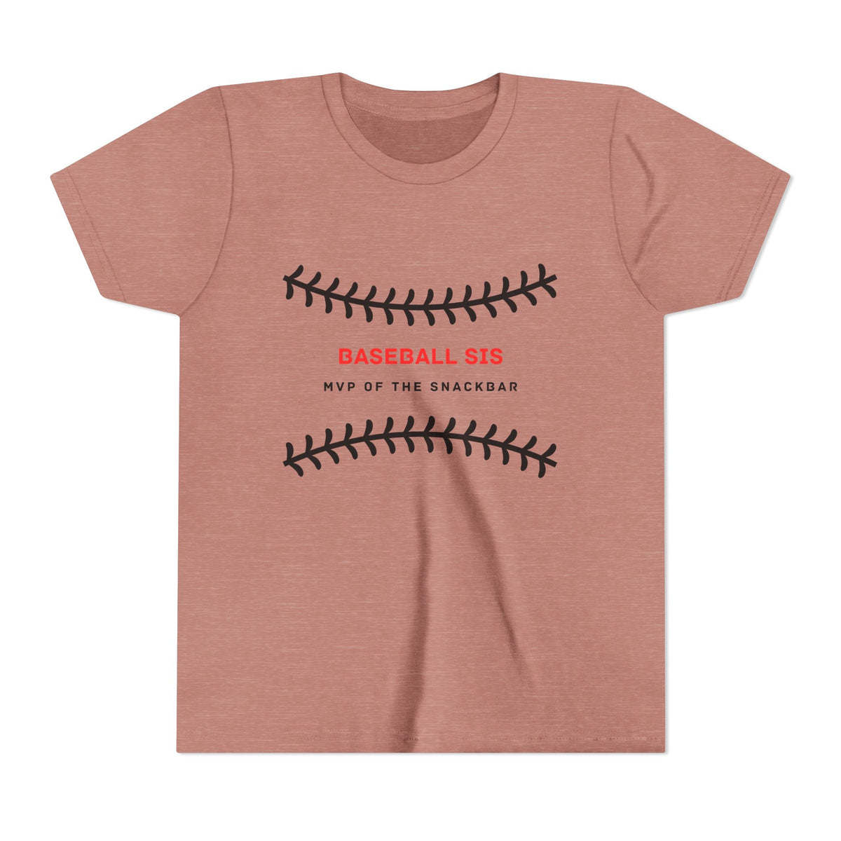 Baseball Sis Youth Tee — 'Baseball Sis: MVP of the Snackbar' Soft Kids’ Sports Shirt