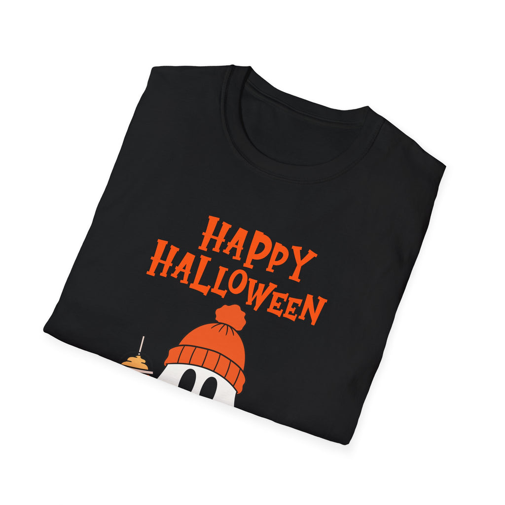 Happy Halloween Ghost T-Shirt — Cute Pumpkin Candy Coffeebean Costume Tee