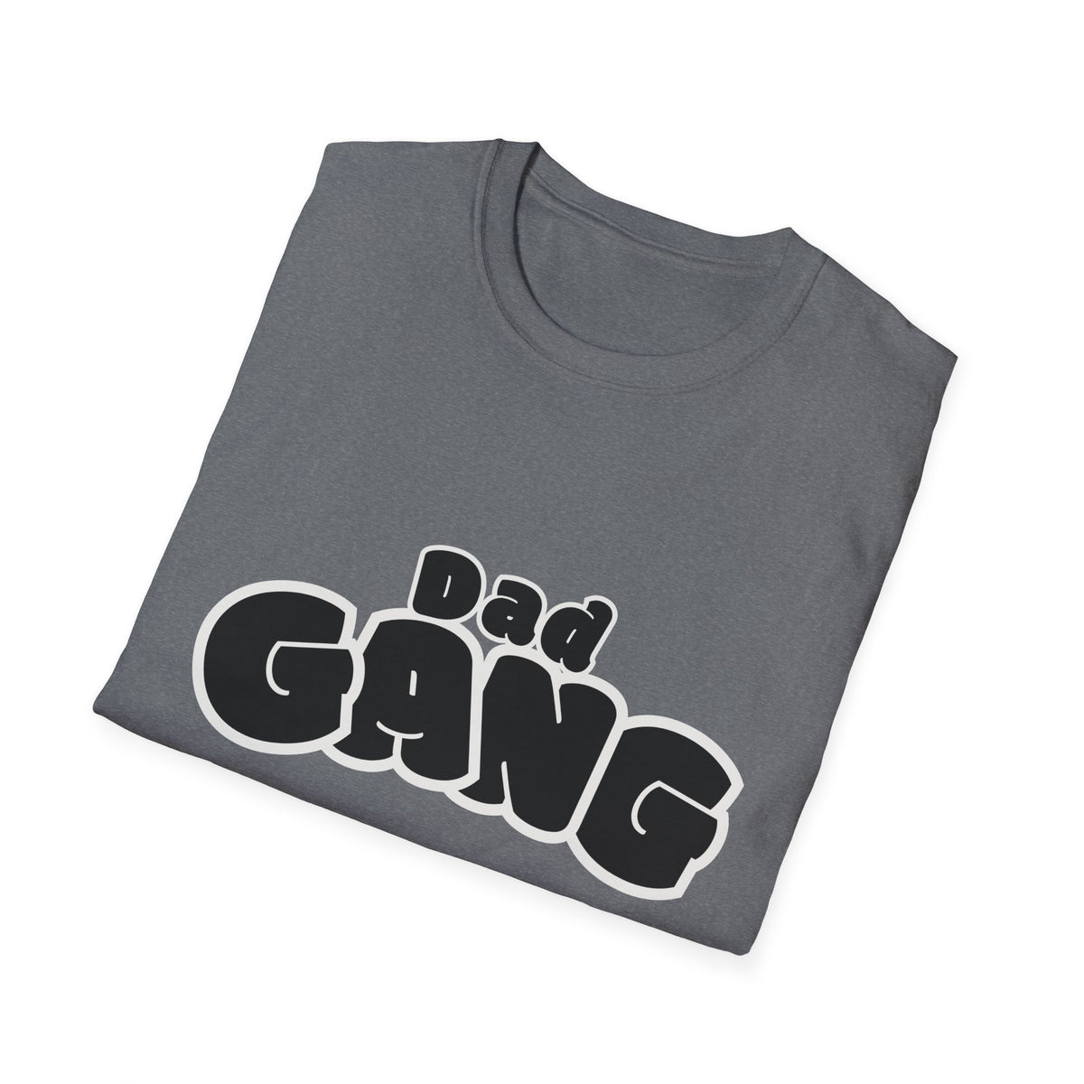 Dad Gang T-Shirt — Retro Bubble Letter Tee for Fathers, Father’s Day Gift