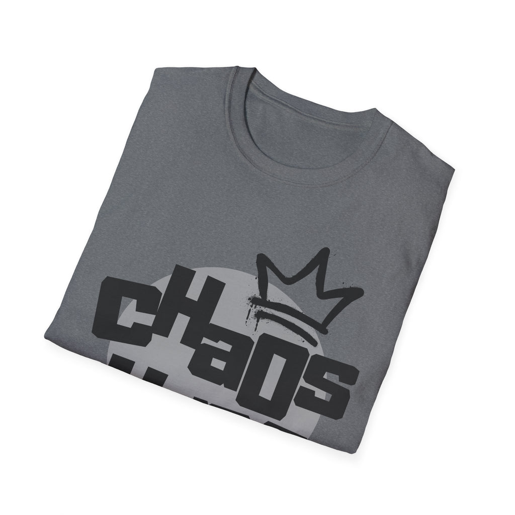 Chaos King T-Shirt — Retro Bubble Letter Tee for Fathers, Father’s Day Gift