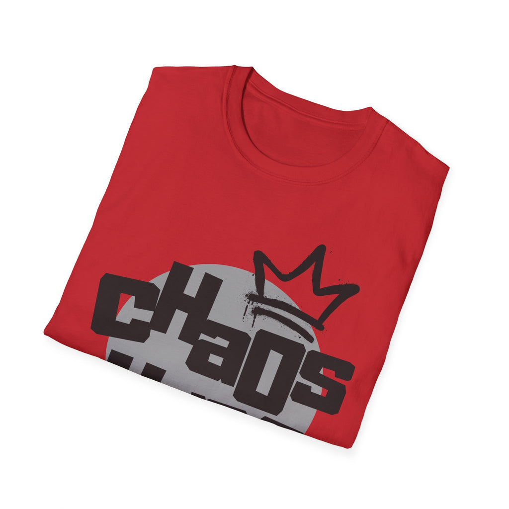 Chaos King T-Shirt — Retro Bubble Letter Tee for Fathers, Father’s Day Gift