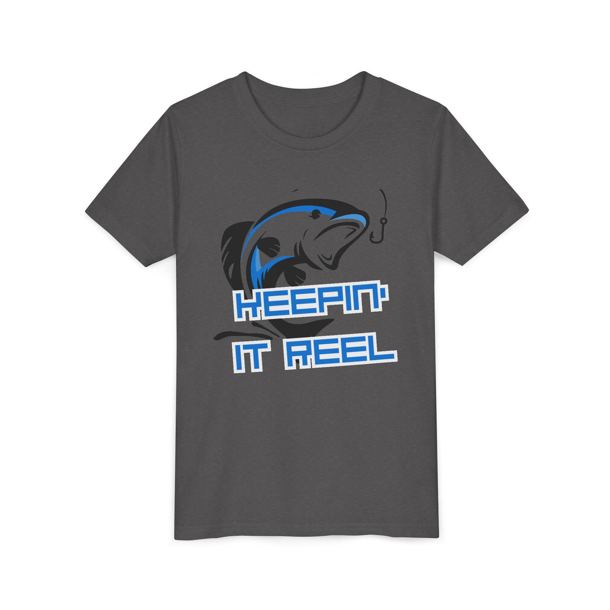 Youth Fishing Tee - "Keepin' It Reel" Graphic Shirt