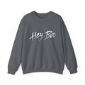 Hey Boo Crewneck Sweatshirt — Casual Script Graphic Pullover