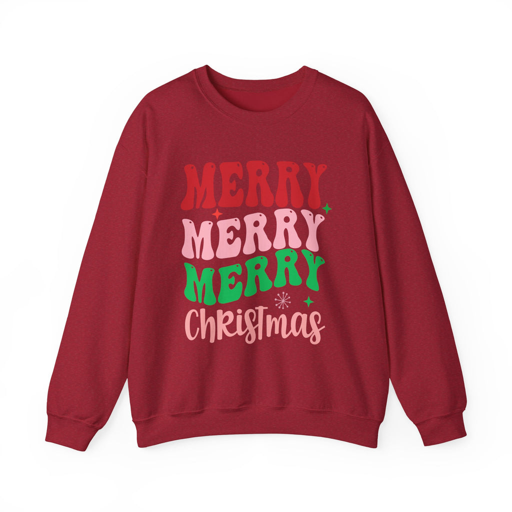 Merry Merry Merry Christmas Crewneck Sweatshirt