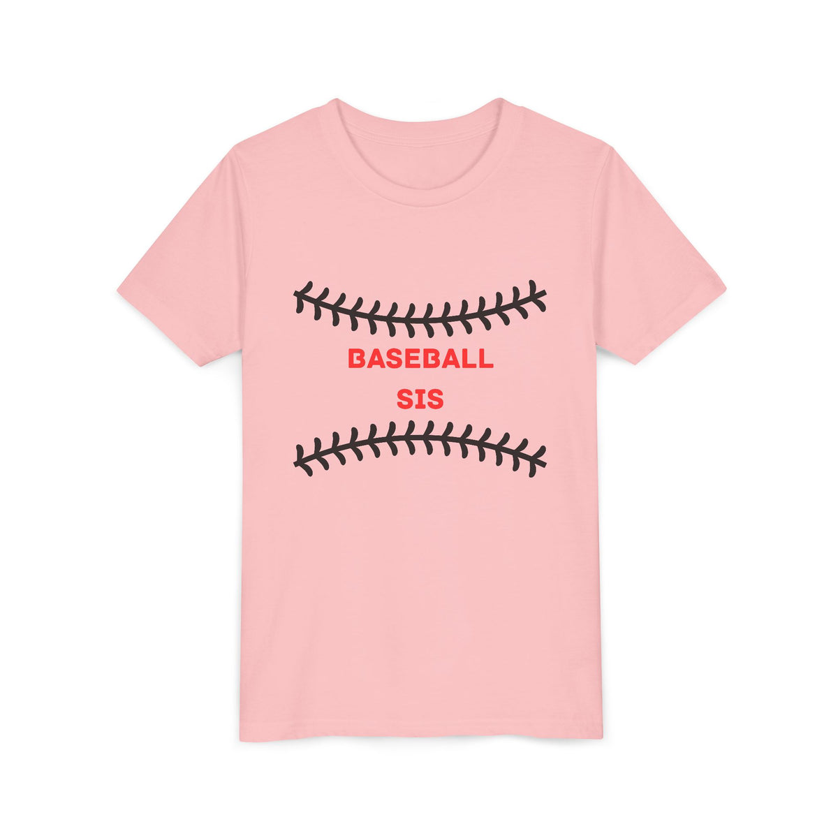 Youth Tee — "Baseball Sis" Graphic T-Shirt for Little Sisters | Soft Kids Baseball Shirt