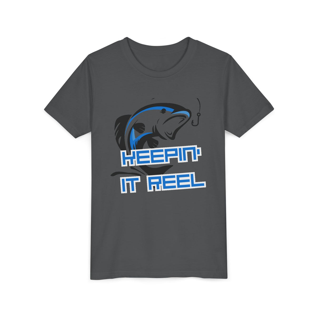 Youth Fishing Tee - "Keepin' It Reel" Graphic Shirt