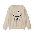 Smile Winking Sweatshirt — Cute Minimal Graphic Crewneck