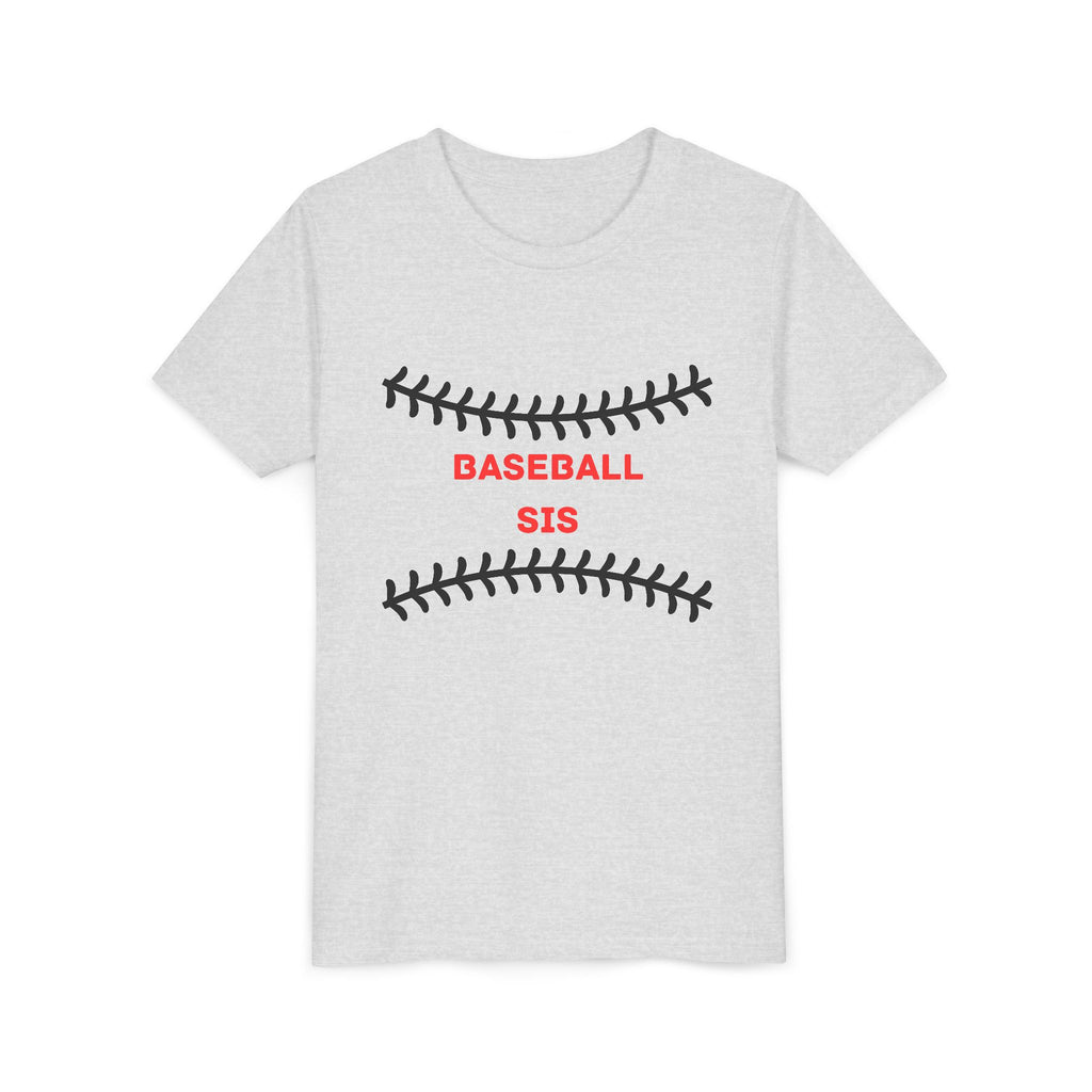 Youth Tee — "Baseball Sis" Graphic T-Shirt for Little Sisters | Soft Kids Baseball Shirt