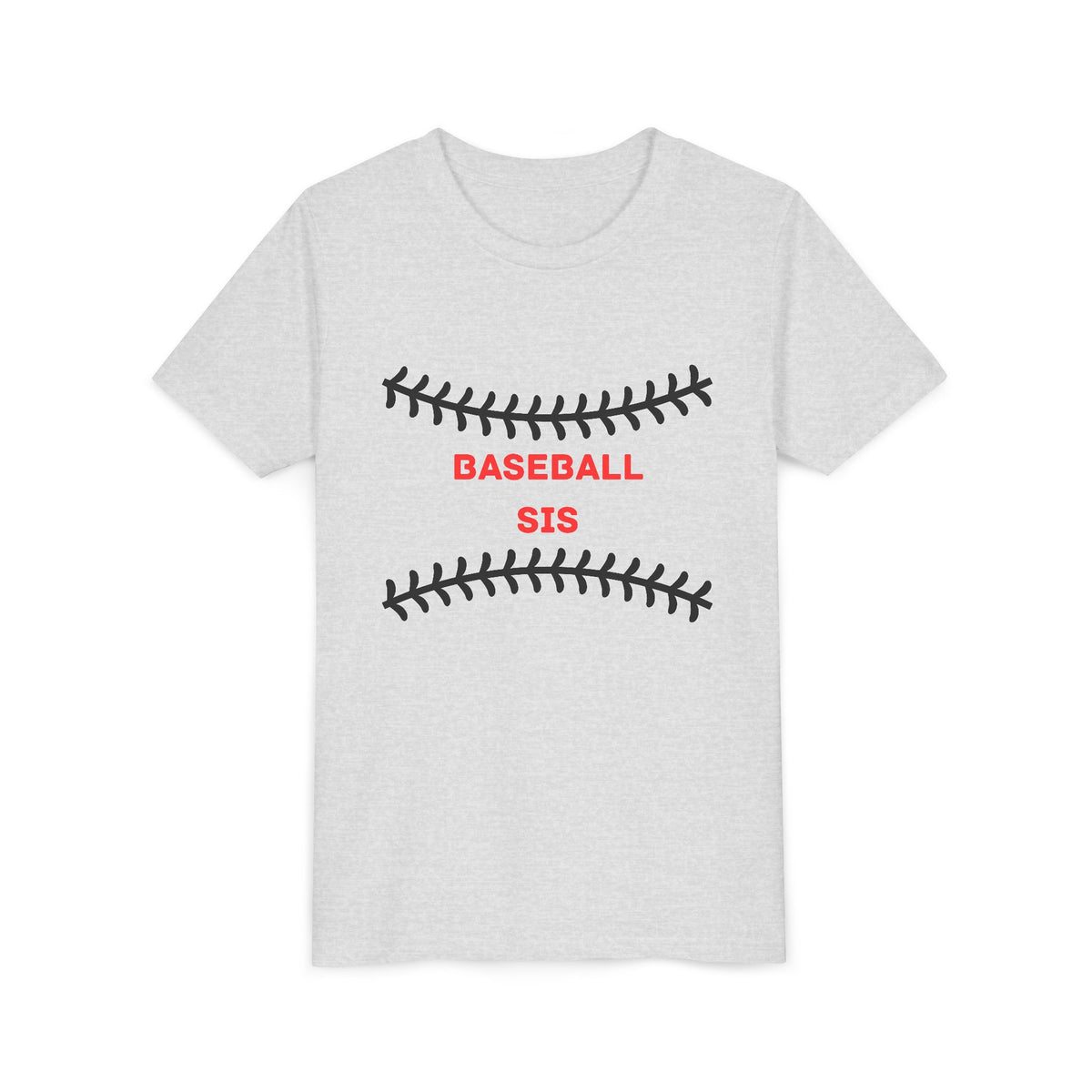 Youth Tee — "Baseball Sis" Graphic T-Shirt for Little Sisters | Soft Kids Baseball Shirt